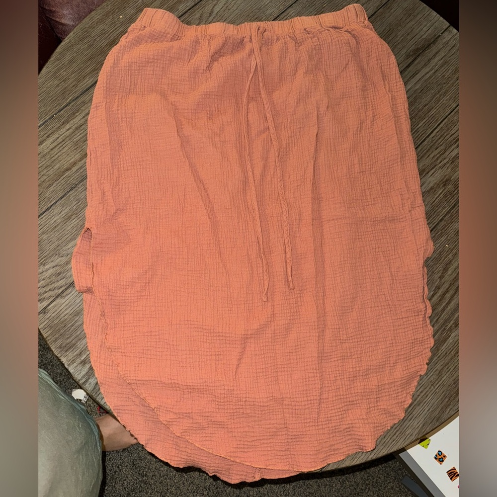 Coral plus size maxi skirt